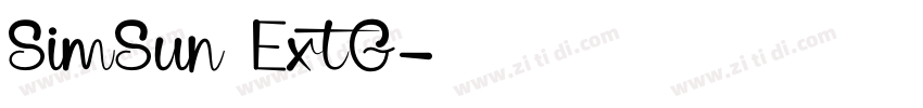 SimSun ExtG字体转换